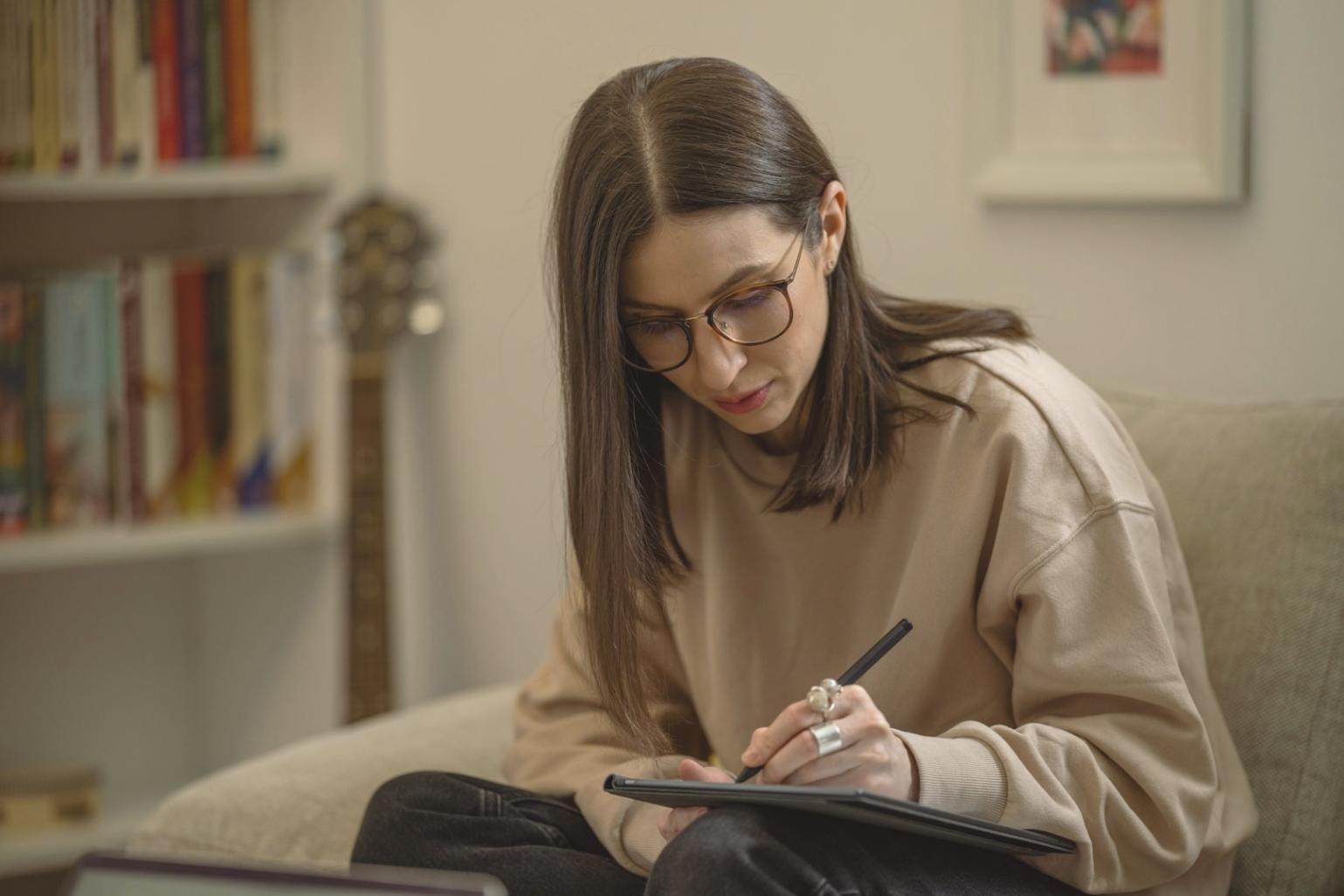 Financial planning workspace with investment documents and analysis tools